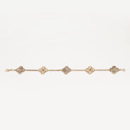 Vintage Alhambra Bracelet 5 Motifs 18k Gold/Diamonds - VAN CLEEF & ARPELS - Affordable Luxury thumbnail image