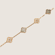 Vintage Alhambra Bracelet 5 Motifs 18k Gold/Diamonds - VAN CLEEF & ARPELS - Affordable Luxury thumbnail image