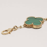 Vintage Alhambra Bracelet 5 motifs Malachite/18k Gold - VAN CLEEF & ARPELS - Affordable Luxury thumbnail image
