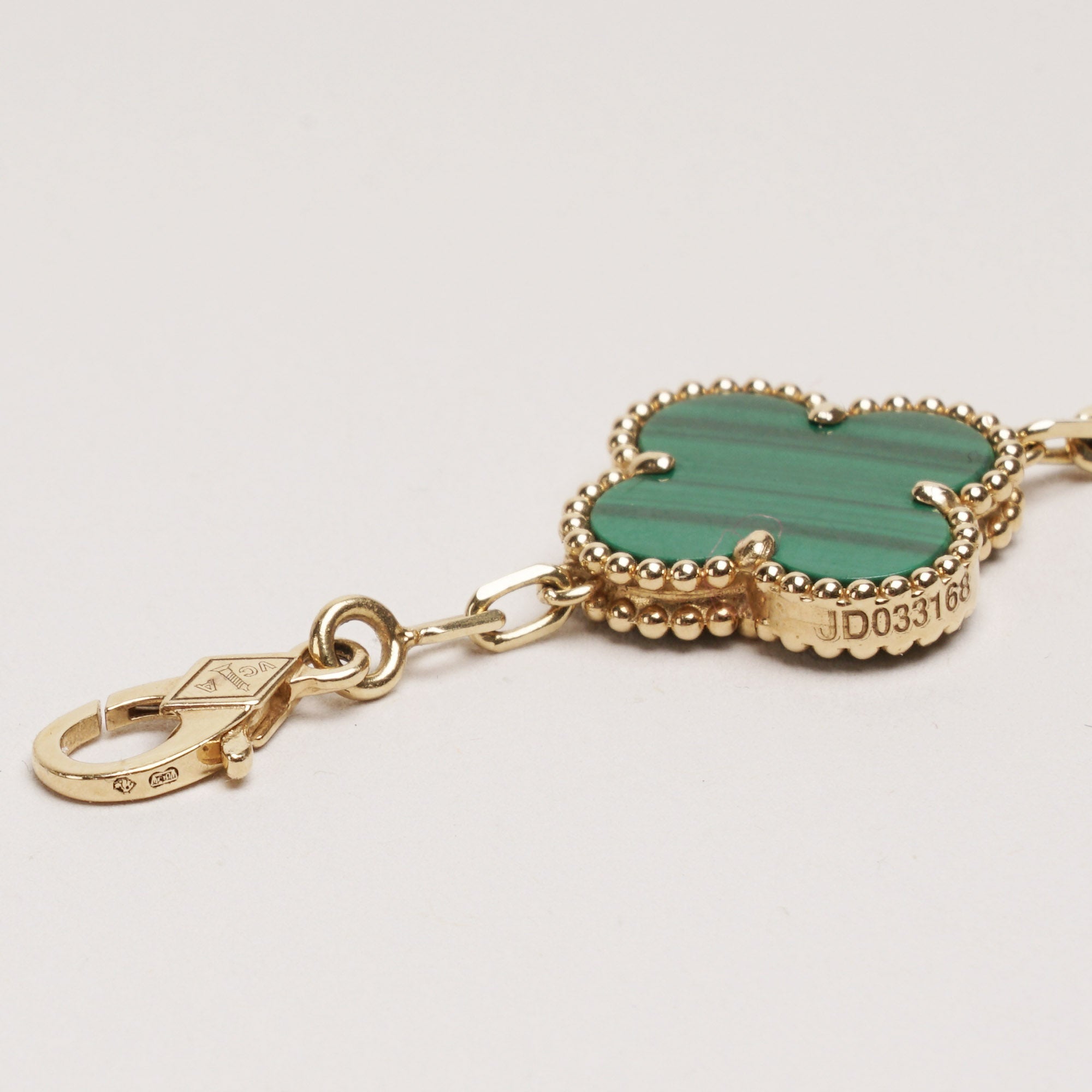Vintage Alhambra Bracelet 5 motifs Malachite/18k Gold - VAN CLEEF & ARPELS - Affordable Luxury image