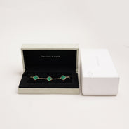 Vintage Alhambra Bracelet 5 motifs Malachite/18k Gold - VAN CLEEF & ARPELS - Affordable Luxury thumbnail image
