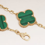 Vintage Alhambra Bracelet 5 motifs Malachite/18k Gold - VAN CLEEF & ARPELS - Affordable Luxury thumbnail image