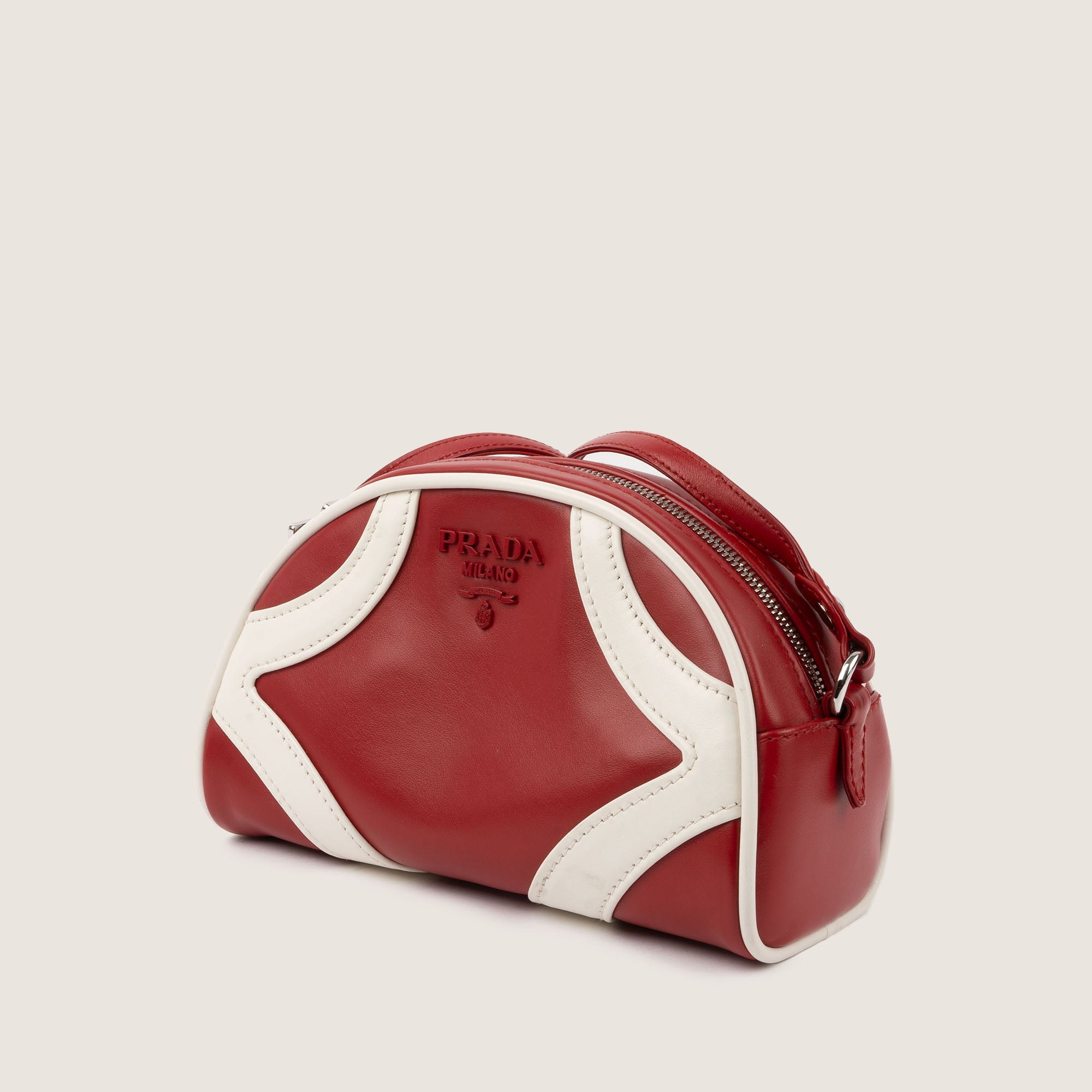 Bowling Bag Red Calfskin - PRADA - Affordable Luxury