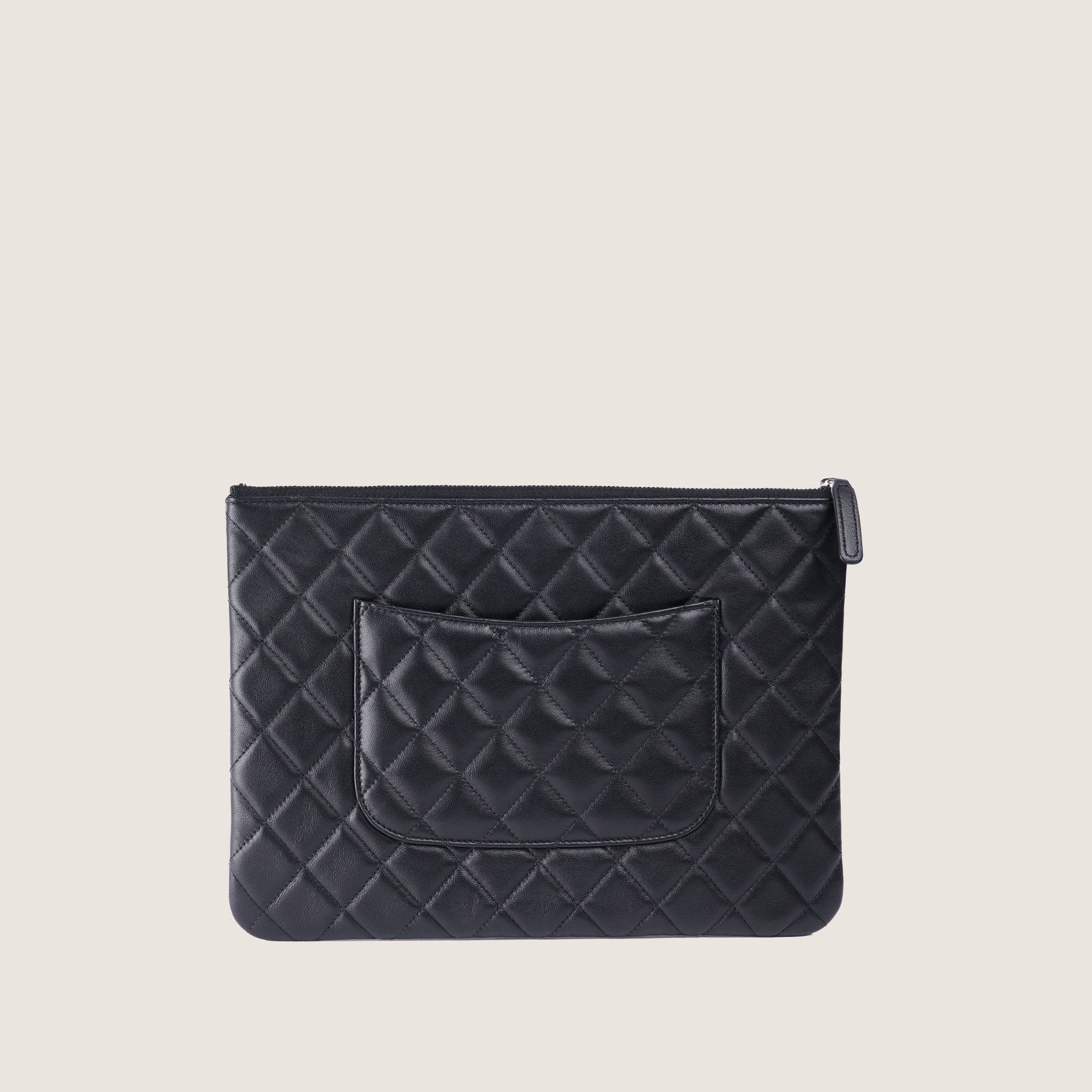 Chanel Pouch Black Lambskin - CHANEL - Affordable Luxury