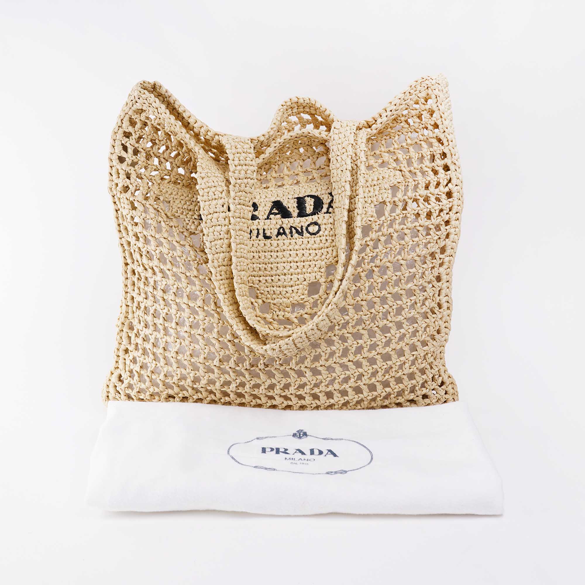 Crochet Tote Bag - PRADA - Affordable Luxury image