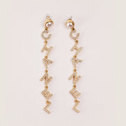 Drop Letter Earrings - CHANEL - Affordable Luxury thumbnail image