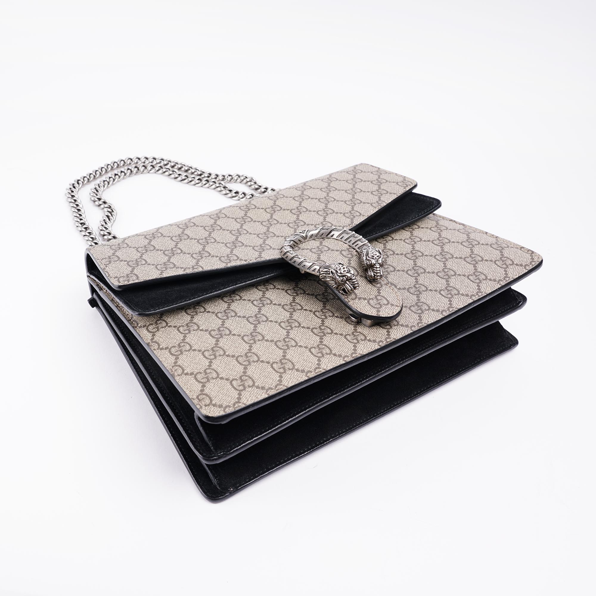 Gucci dionysus bag black fashion suede