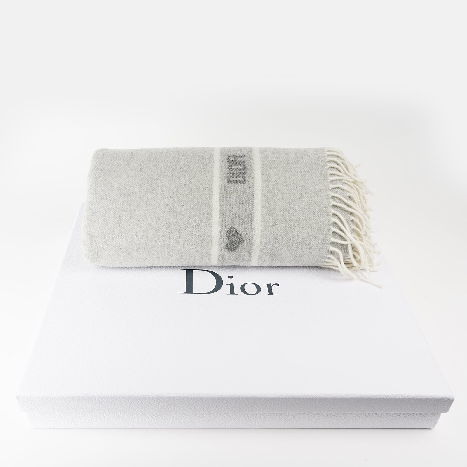 Heart and Star Wool Blanket - CHRISTIAN DIOR - Affordable Luxury image