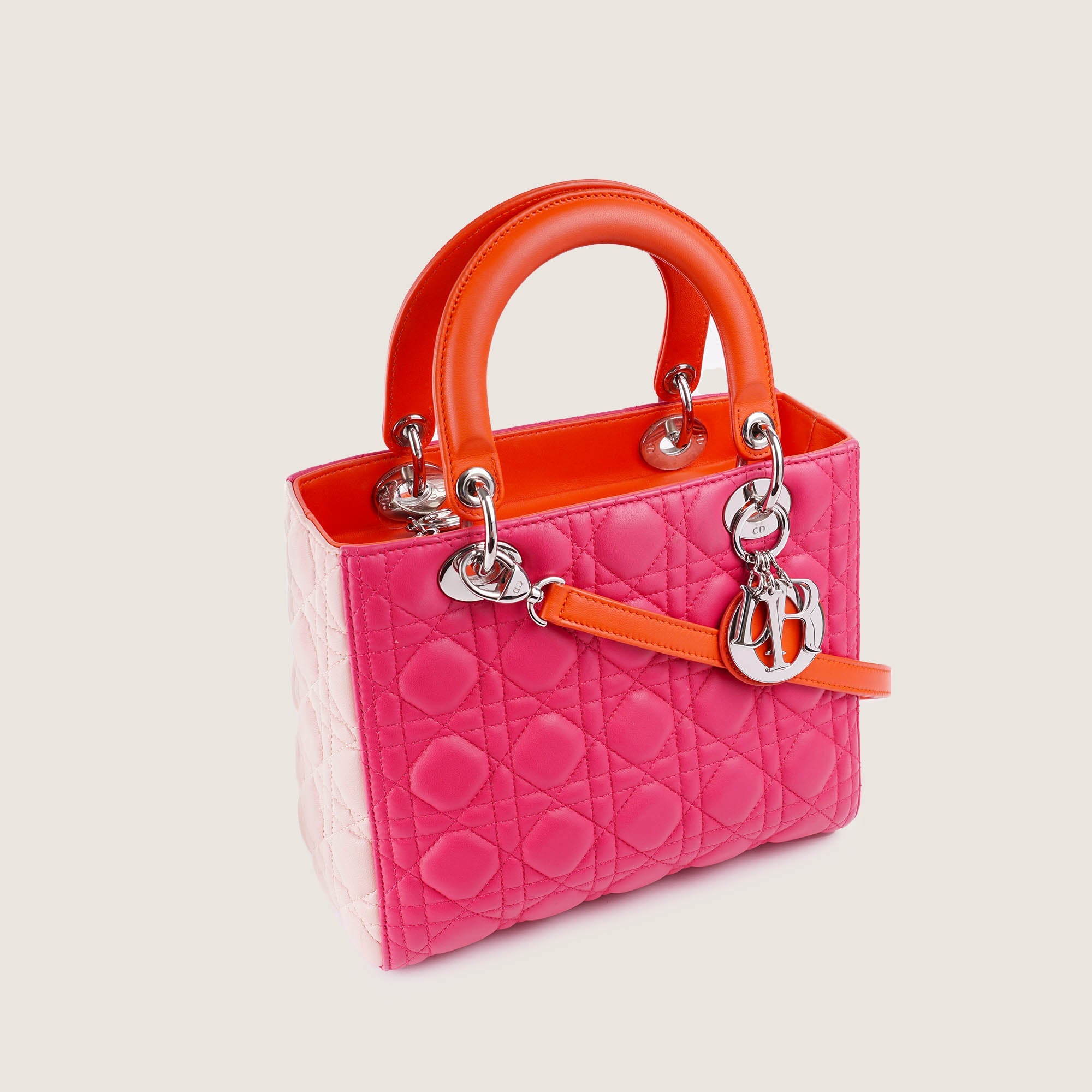 Lady Dior Medium Tricolor Handbag - CHRISTIAN DIOR - Affordable Luxury