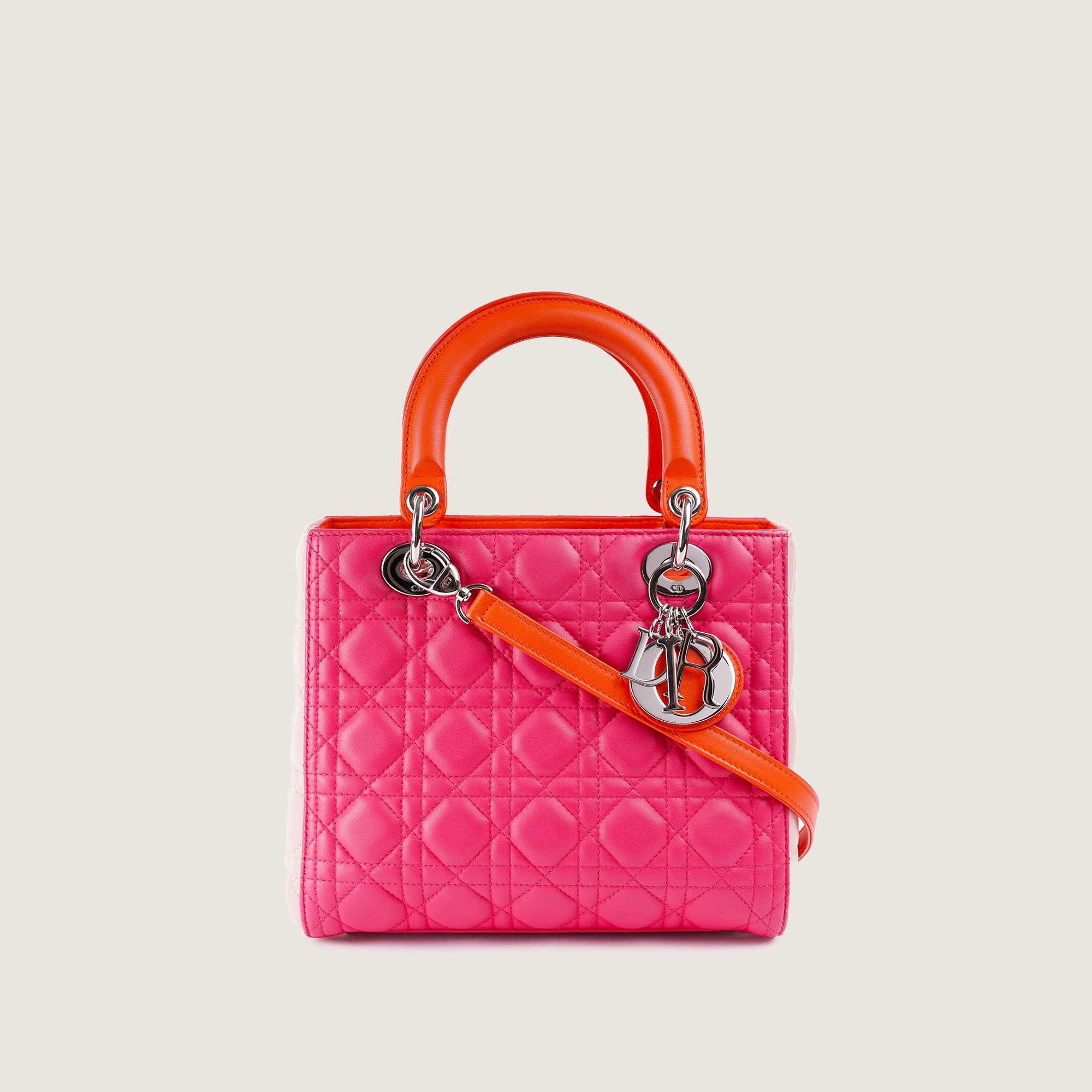 Lady Dior Medium Tricolor Handbag - CHRISTIAN DIOR - Affordable Luxury