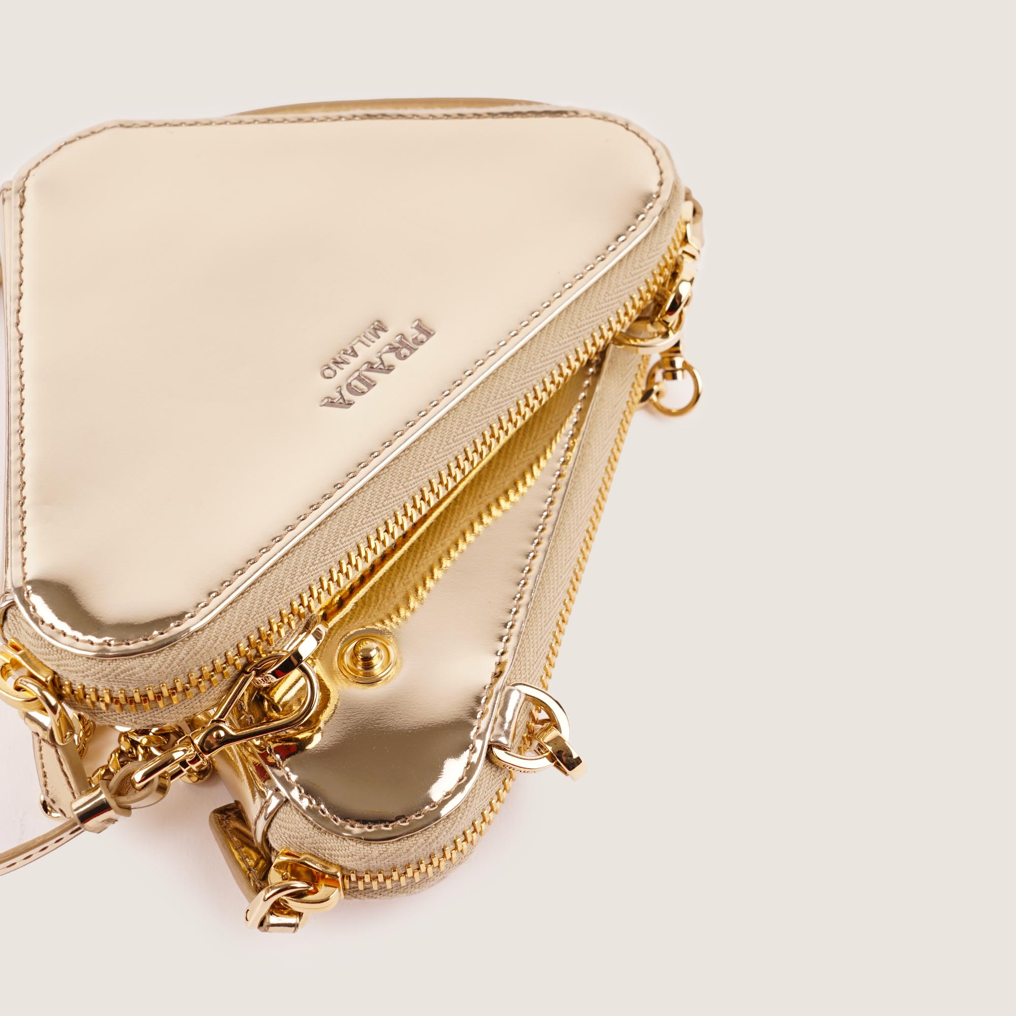 Mini Triangular Pouch Bag - PRADA - Affordable Luxury image