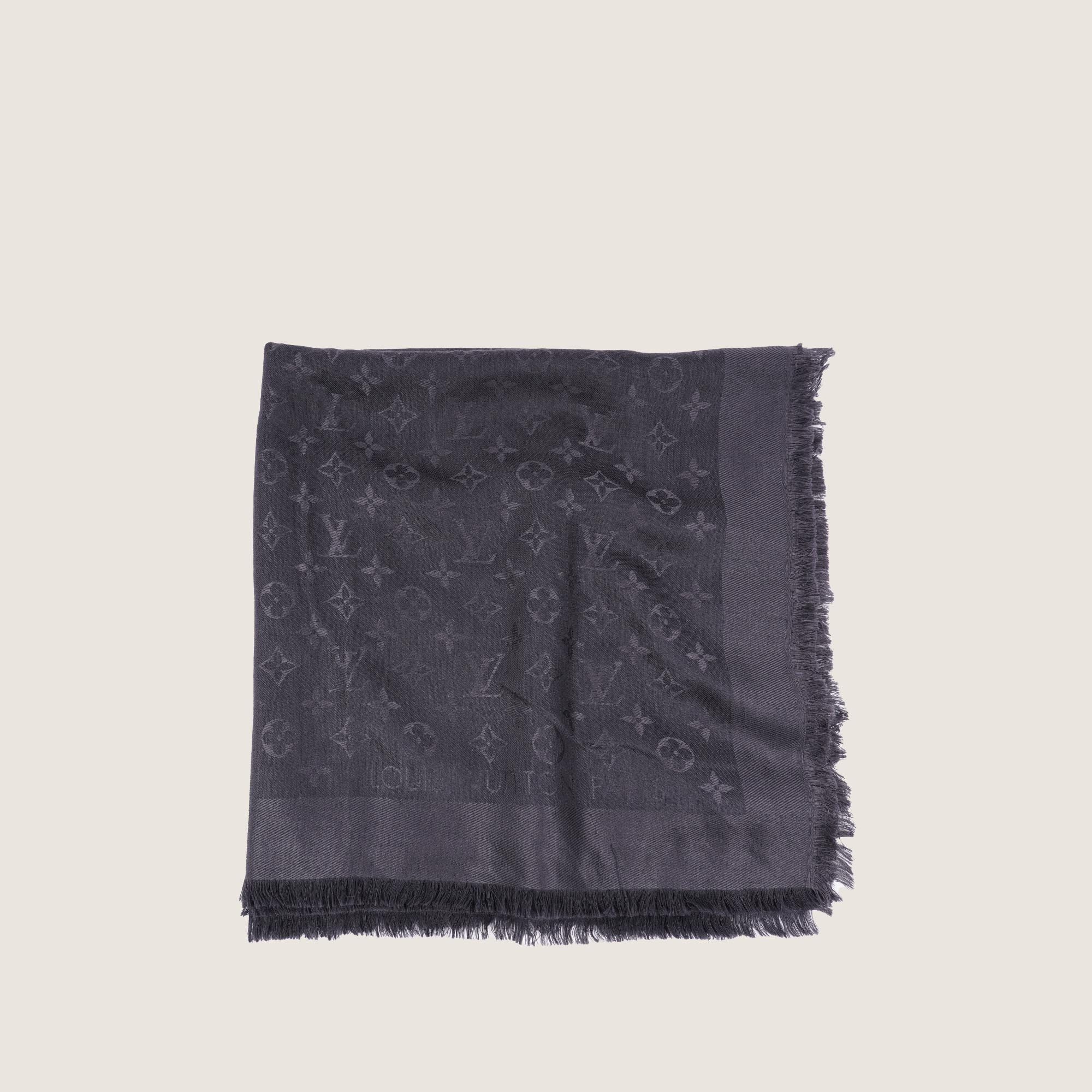 Monogram Classic Shawl Charcoal - LOUIS VUITTON - Affordable Luxury