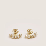 Pearl Double G Earrings - GUCCI - Affordable Luxury thumbnail image