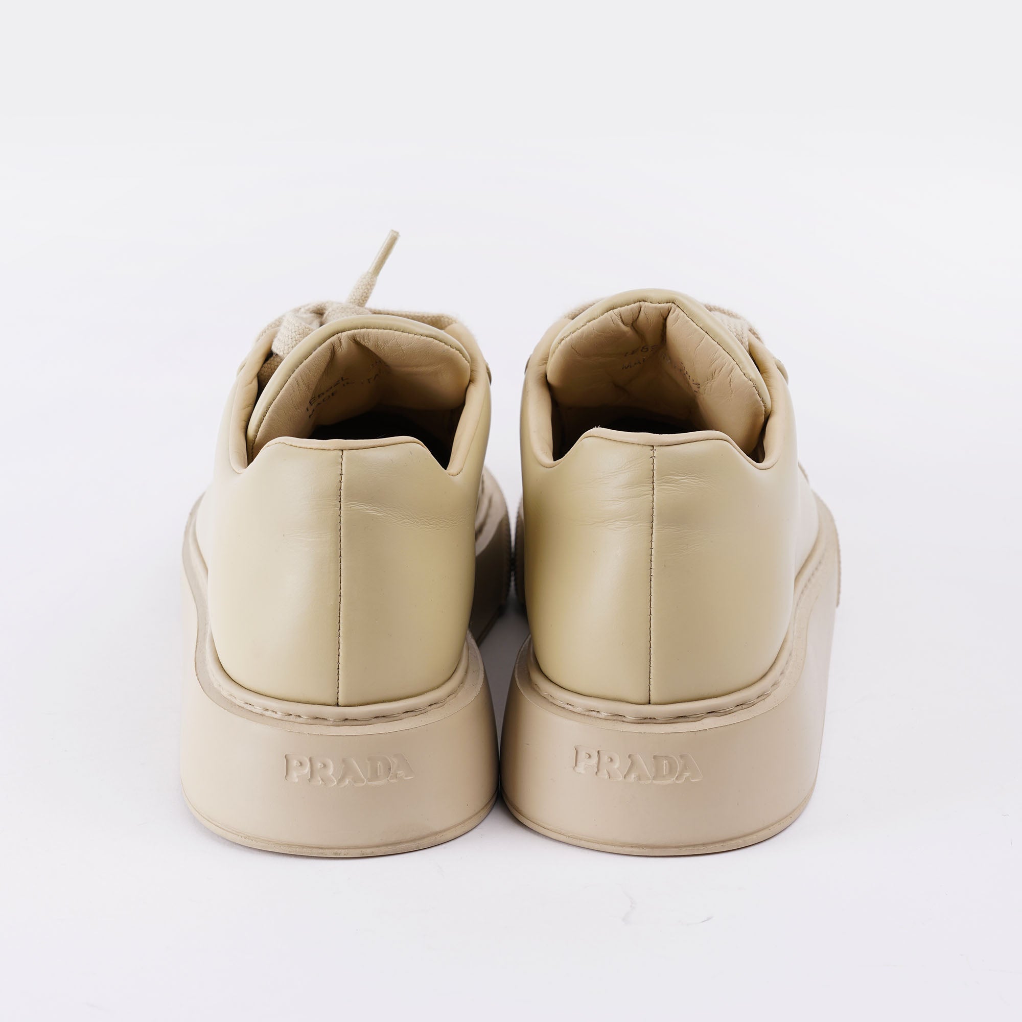 Platform Sneakers Beige 38 ½ - PRADA - Affordable Luxury image